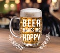 glass of beer standing table Royalty Free Stock Photo