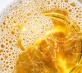 Glass of beer. Top view of lager beer or light beer Royalty Free Stock Photo