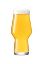 Glass of beer on white background. File contains clipping paths.