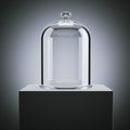 Glass bell. 3d rendering