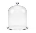 Glass bell jar isolated on white background