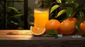 Glass beverage fresh juice oranges citrus fruit organic food drink Royalty Free Stock Photo