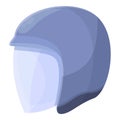 Glass biker helmet icon cartoon vector. Motorcycle equipment Royalty Free Stock Photo