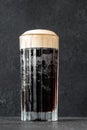 Glass of black velvet cocktail