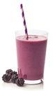 Glass of blackberry smoothie Royalty Free Stock Photo