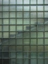Glass block wall . Abstract background, space for text. Royalty Free Stock Photo