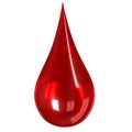 Glass blood drop isolated Royalty Free Stock Photo