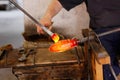 Glass Blower at His Work Royalty Free Stock Photo