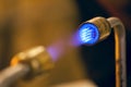 Glass-blowing workshop. Counter burner Royalty Free Stock Photo