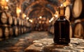 Glass bottle of authentic modena balsamic vinegar Royalty Free Stock Photo