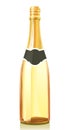Glass bottle with Champagne wine