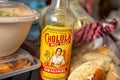 Cholula hot sauce in the fridge