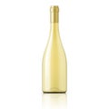 Glass bottle filled with white wine. Royalty Free Stock Photo