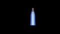 Glass Bottle Filling up with blue fluid and falling down spectacular with water spilling out motion graphics 2D 3D Animation
