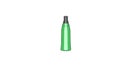 Glass Bottle Filling up with green fluid and falling down spectacular with water spilling out motion graphics 2D 3D Animation