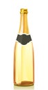 Glass bottle with gold Champagne wine