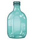 glass bottle holds fresh purified water