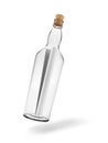 Glass bottle with note inside Royalty Free Stock Photo