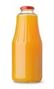 Glass bottle of pumpkin juice