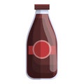 Glass bottle soy sauce icon, cartoon and flat style Royalty Free Stock Photo