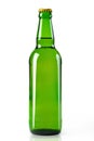 Glass bottle on white background close-up. alcohol, lemonade