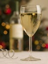 Glass and Bottle of White Wine Royalty Free Stock Photo