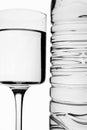 Glass and bottled water Royalty Free Stock Photo