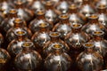 Glass bottles in a factory Royalty Free Stock Photo