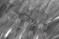 Glass bottles inside a glass recycling container Royalty Free Stock Photo