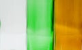 Glass bottles of mixed colors including green, clear white, brow Royalty Free Stock Photo