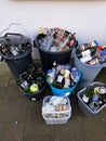 Glass bottles ready for recycling