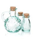 Glass bottles for seasoning Royalty Free Stock Photo