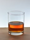 Glass bourbon whiskey