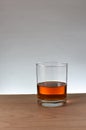 Glass bourbon whiskey