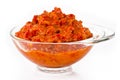 Glass bowl with ajvar