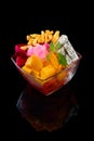 Glass bowl of fruit salad Royalty Free Stock Photo
