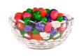 Glass Bowl Full of Colorful Jelly Beans Royalty Free Stock Photo