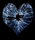 Glass break heart