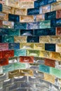 A glass brick wall background Royalty Free Stock Photo