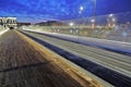 Glass bridge. Architecture of Zaryadye park in Moscow. Popular landmark. Royalty Free Stock Photo