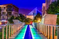 Glass Bridge in Downtown Chattanooga Tennessee TN Royalty Free Stock Photo