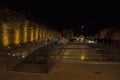 Glass bridge over archaeological excavations