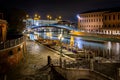 Glass Bridge over the Grand Canal at night in Venice, Italy Royalty Free Stock Photo