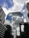 Glass building with cloud reflection Royalty Free Stock Photo