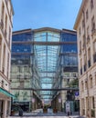 Glass building at Marche Saint-Honore square - Paris, France