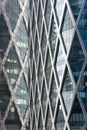Glass building reflection background vertical view Royalty Free Stock Photo