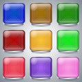 Glass buttons vector set Royalty Free Stock Photo