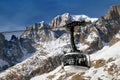 Glass cablecar SKYWAY on Mont Blanc