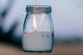 Glass Candle Jar Light up in the Night