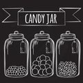 Glass candy jar Royalty Free Stock Photo